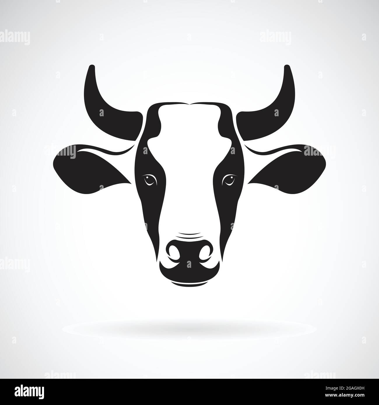 Vector of a cow head design on white background. Wild Animals. Vector illustration. Stock Vector