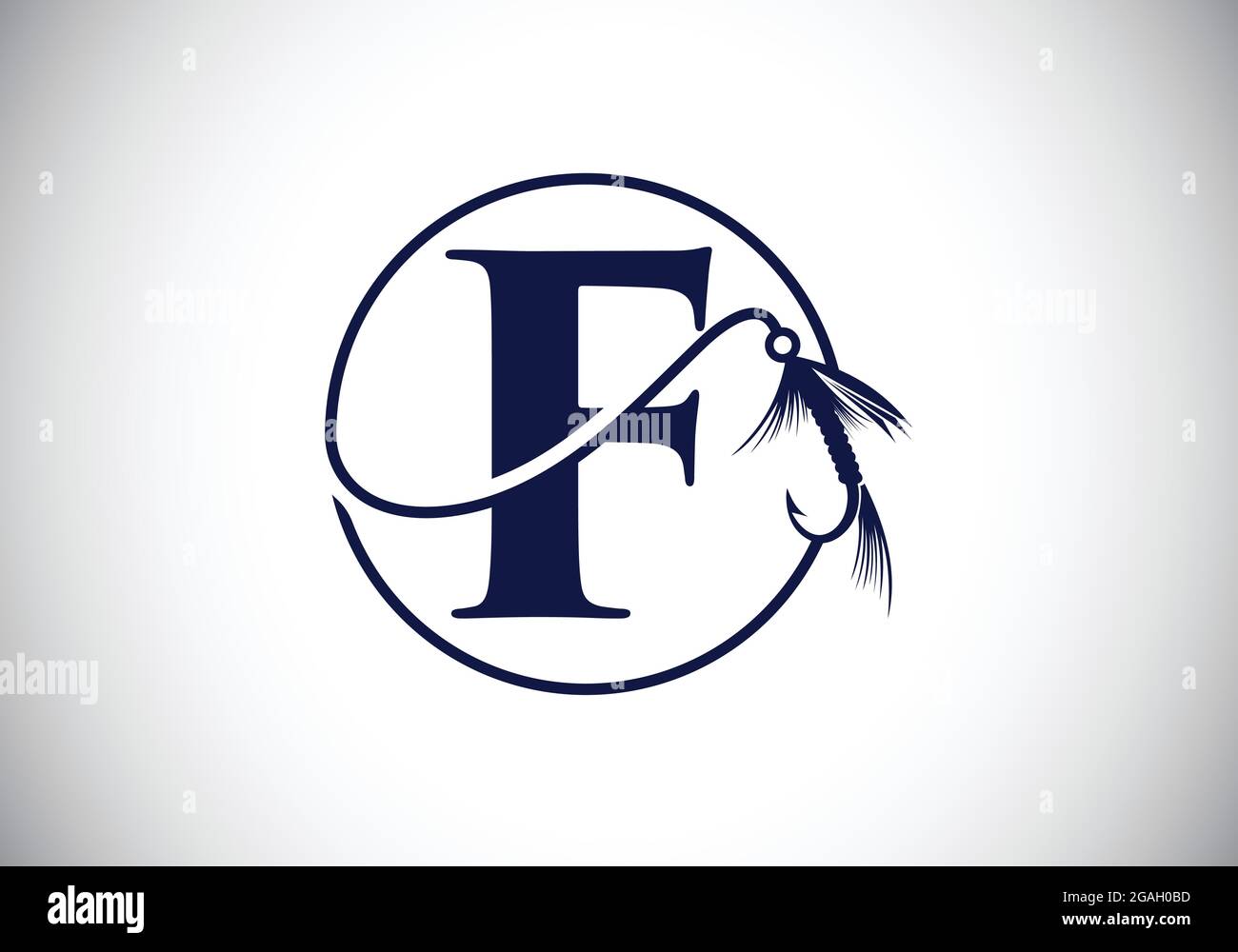 Initial F monogram letter alphabet with fishing Hook. Fishing logo concept  vector illustration. Modern logo design for fishing shop, business Stock  Vector Image & Art - Alamy