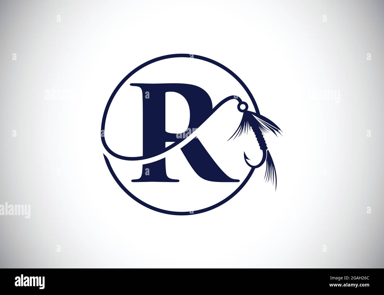 Initial R monogram letter alphabet with fishing Hook. Fishing logo concept  vector illustration. Modern logo design for fishing shop, business Stock  Vector Image & Art - Alamy