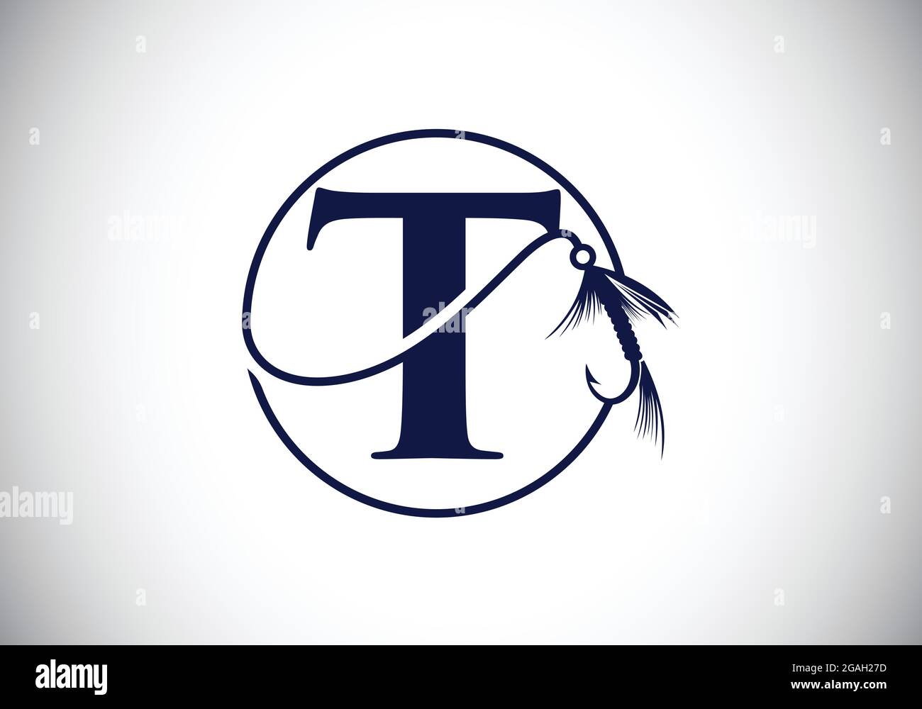 Initial T monogram letter alphabet with fishing Hook. Fishing logo concept  vector illustration. Modern logo design for fishing shop, business Stock  Vector Image & Art - Alamy