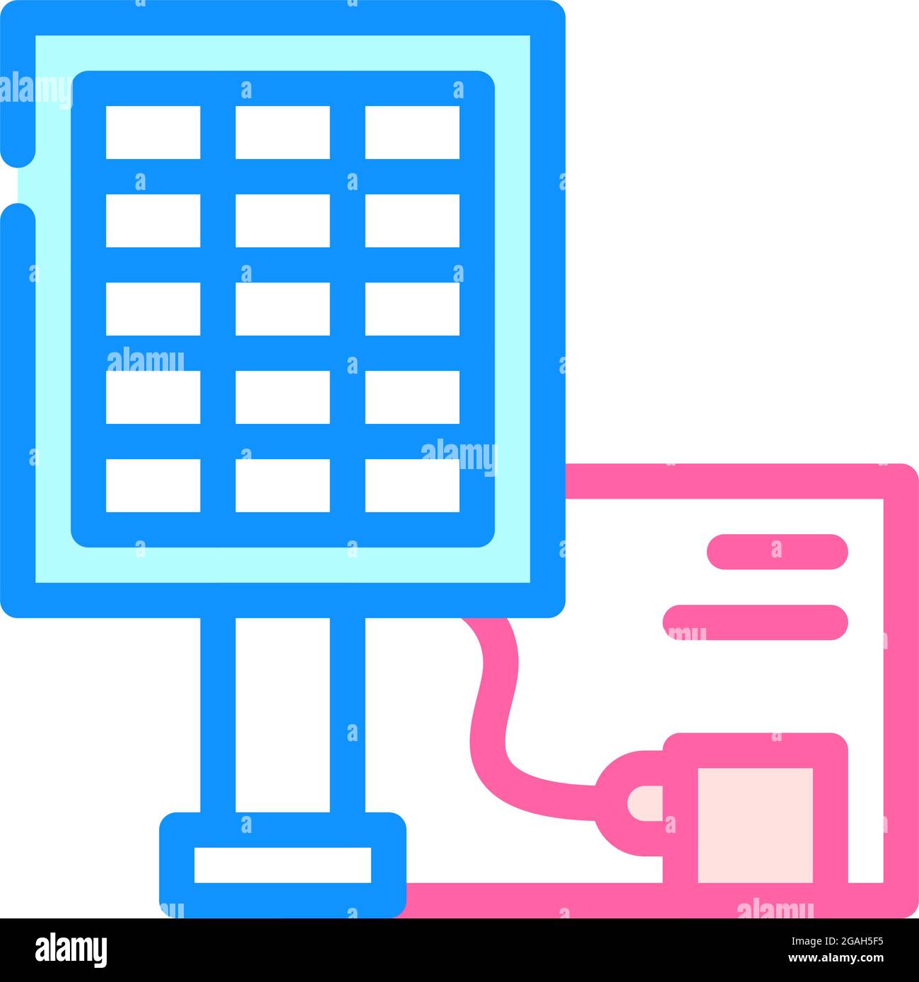 solar battery color icon vector illustration Stock Vector Image & Art ...
