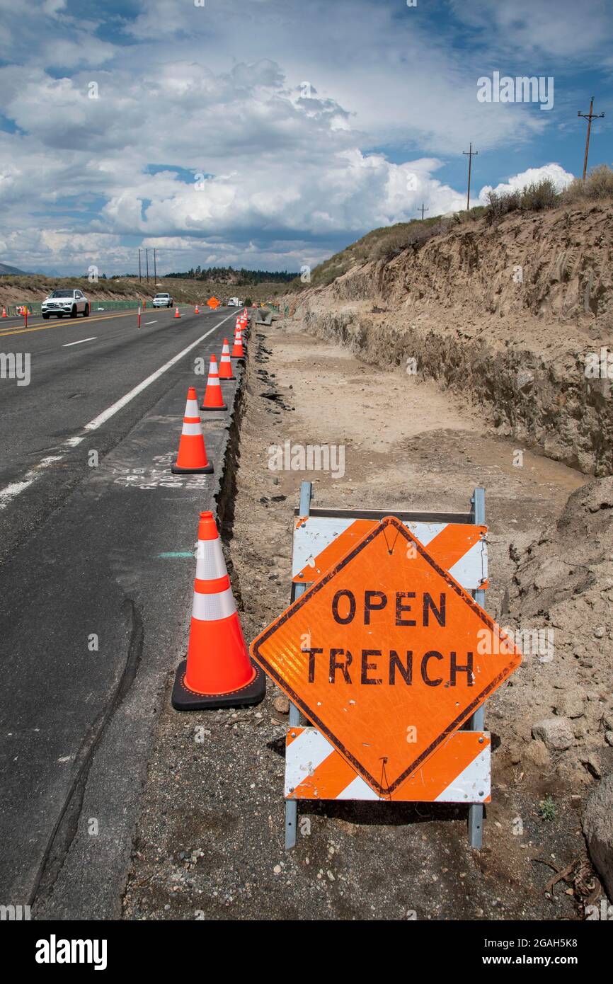 Sherwin Grade This section of highway along Sherwin Grade in Mono County, CA, USA is ...
