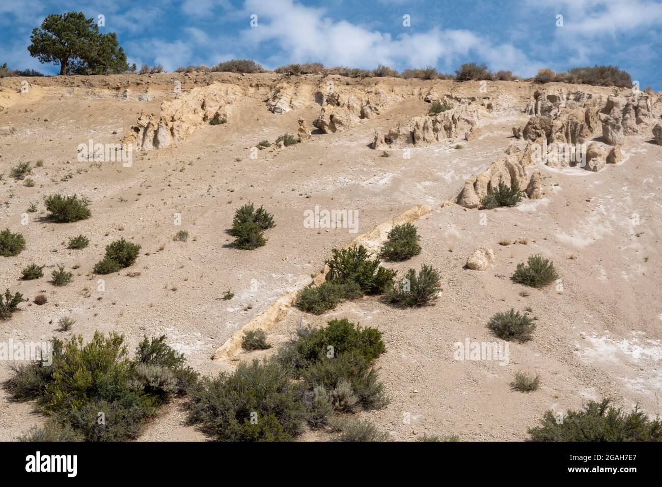 Sherwin Grade The Big Pumice Cut is a famous geological feature along U.S. Highway ...