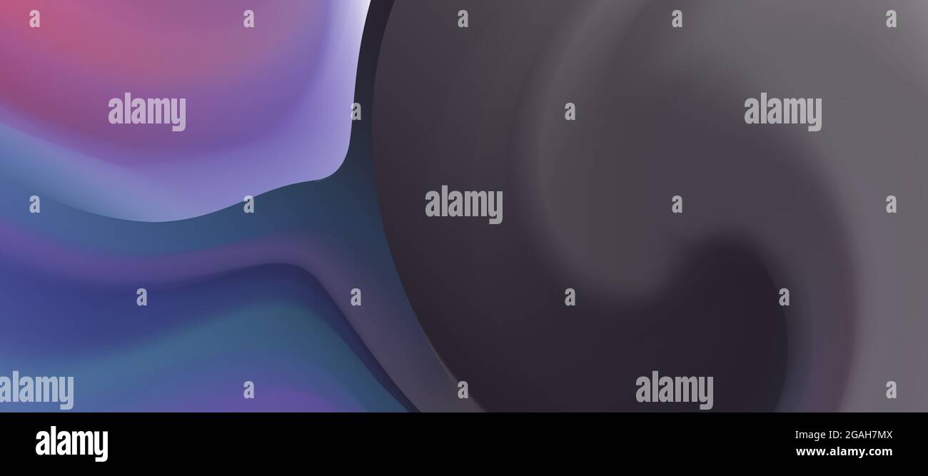 Abstract liquid background design, grey and blue paint color flow ...