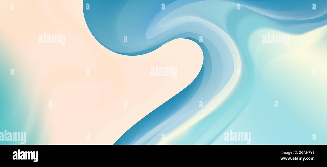 Abstract liquid background design, grey and blue paint color flow ...