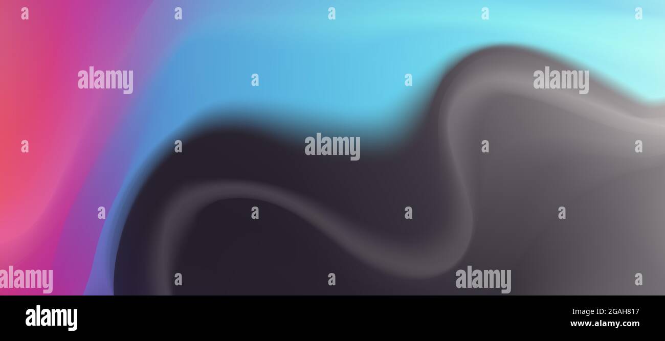 Abstract liquid background design, grey and blue paint color flow ...
