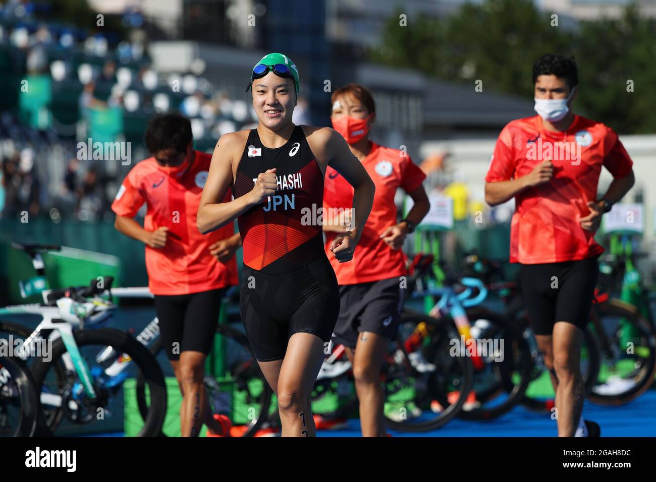 Tokyo, Japan. 31st July, 2021. (L to R) Makoto Odakura, Yuko Takahashi ...
