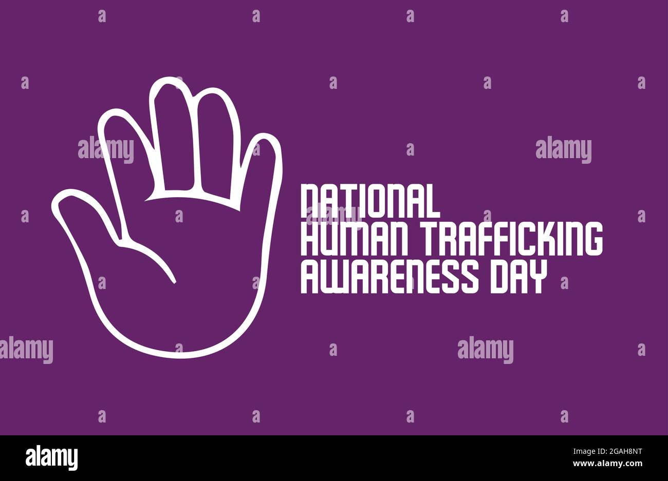 National Human Trafficking Awareness Day vector template Stock Vector