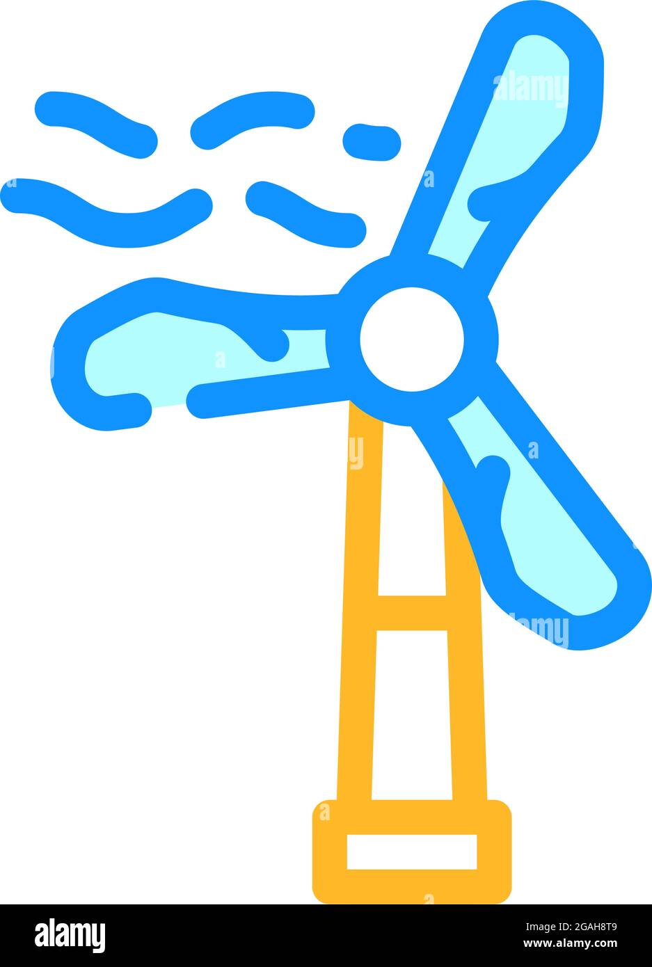 windmill for energy generation color icon vector illustration Stock ...