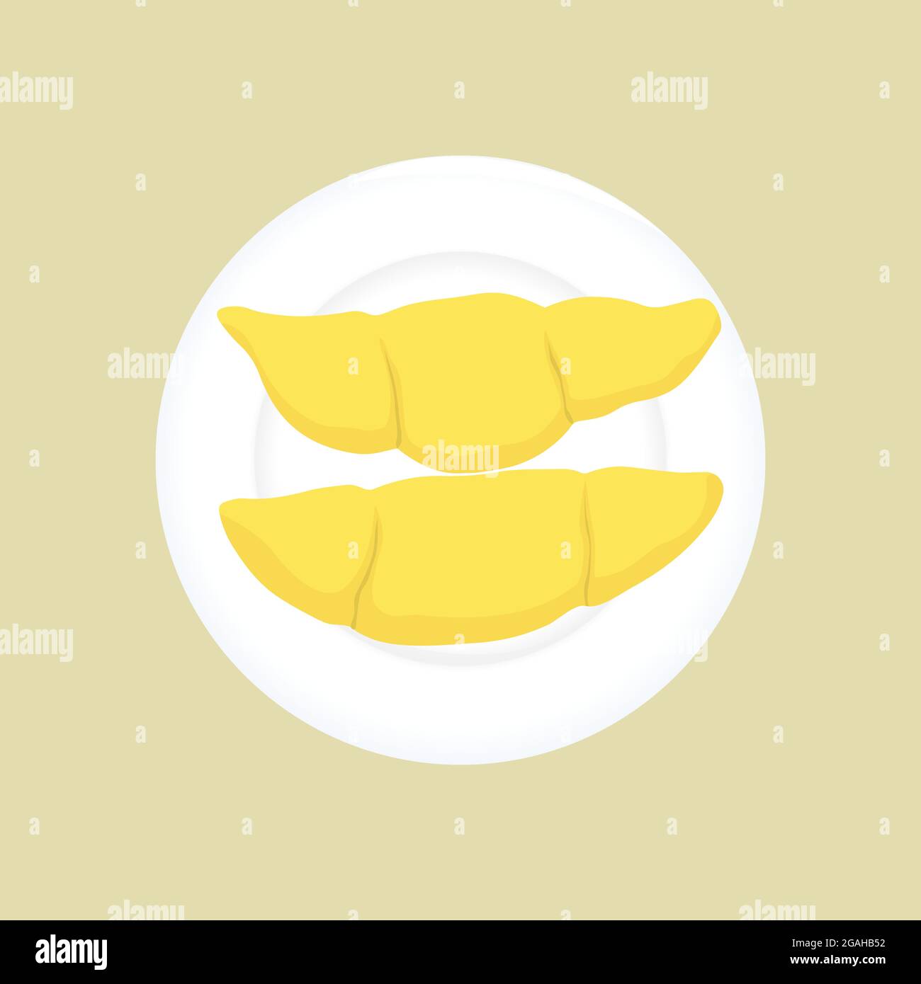 Top view of durian fruit on white dish. Fresh tropical fruit durian on ...