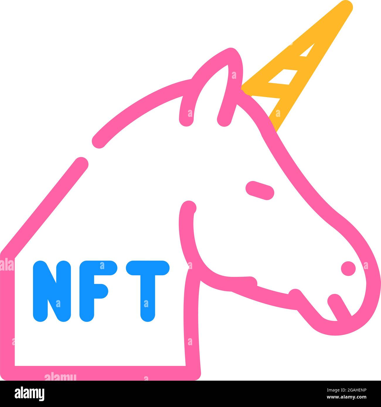 nft unicorn color icon vector illustration Stock Vector Image & Art - Alamy