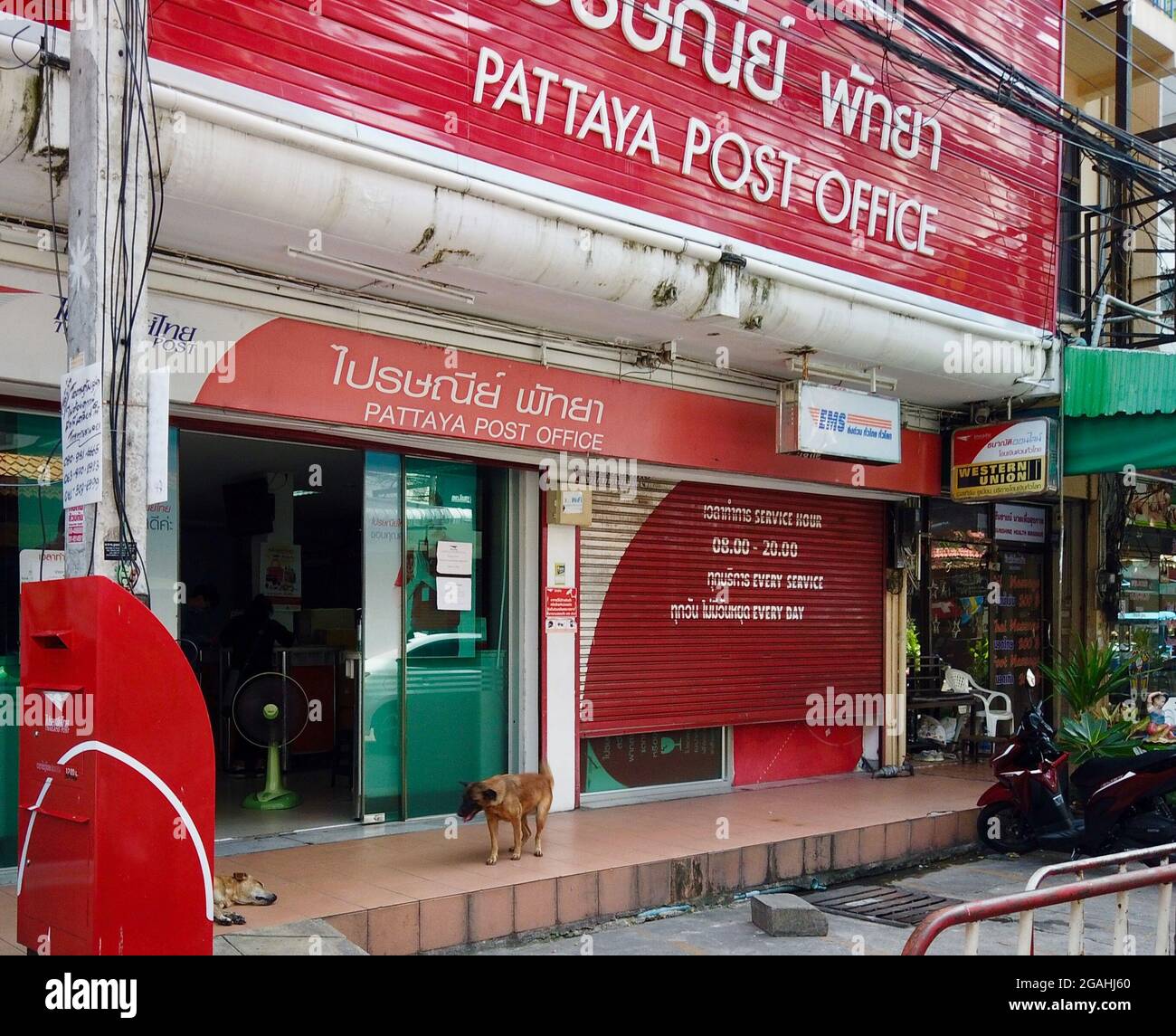 Business Street Soi Post Office Pattaya Thailand Stock Photo - Alamy
