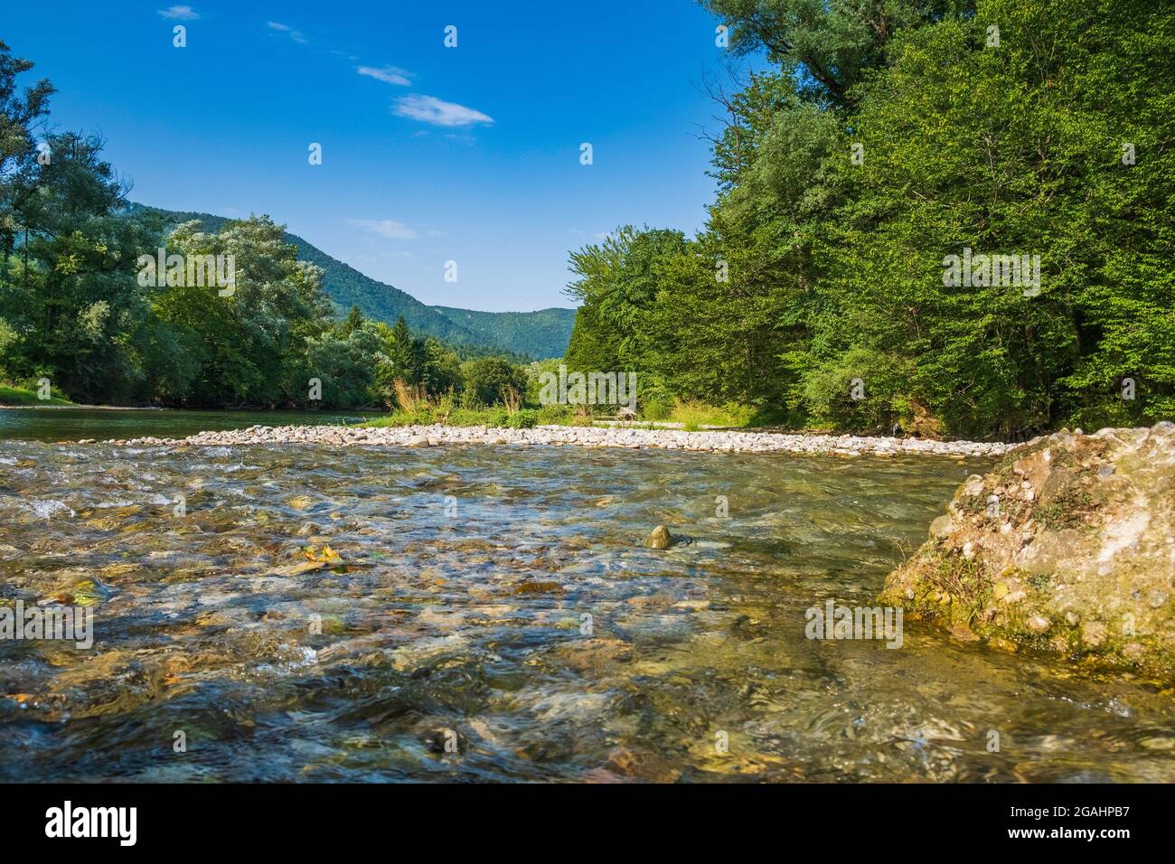 Beautiful landscape in canyon of Kupa river in Gorski kotar, Croatia Stock Photo