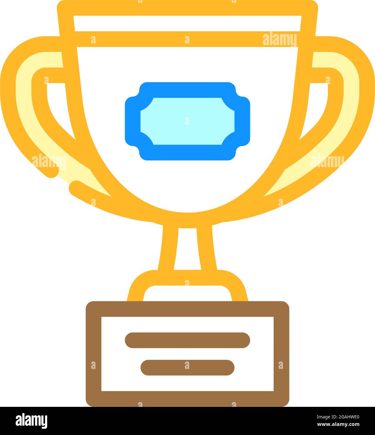 Trophy cup color icon vector illustration stock vector image art alamy