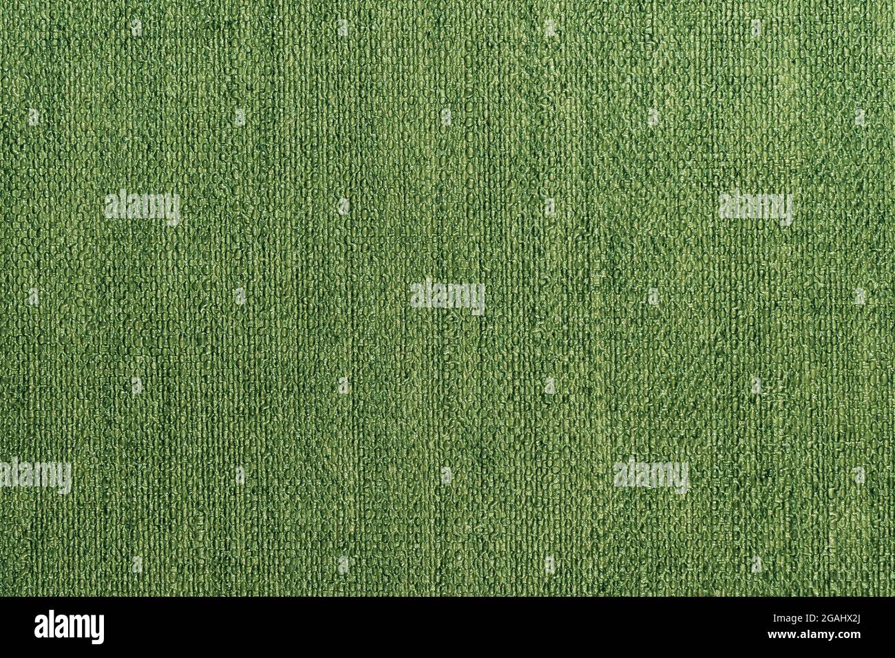 Green Fabric Vintage Wallpaper Background Texture with Repeat Pattern Stock Photo
