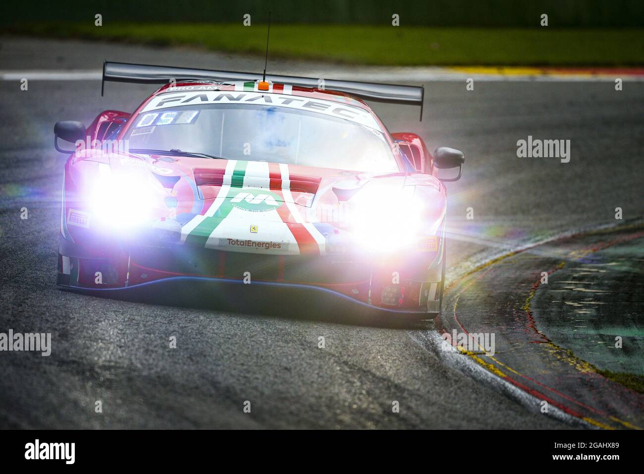 Spa Belgium 30th July 2021 52 Calado James Gbr Bontempelli Lorenzo Swi Machiels Louis Bel Bertolini Andrea Ita Af Corse Ferrari 488 Gt3 Action During The Totalenergies 24 Hours Of Spa 6th