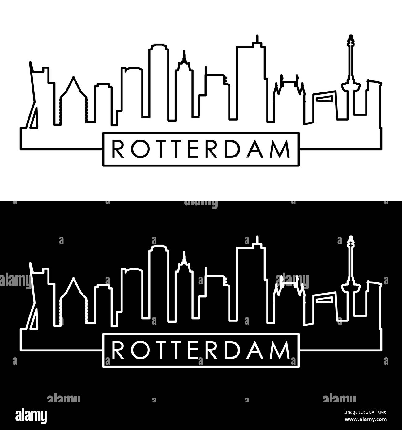 Rotterdam city view Stock Vector Images Alamy