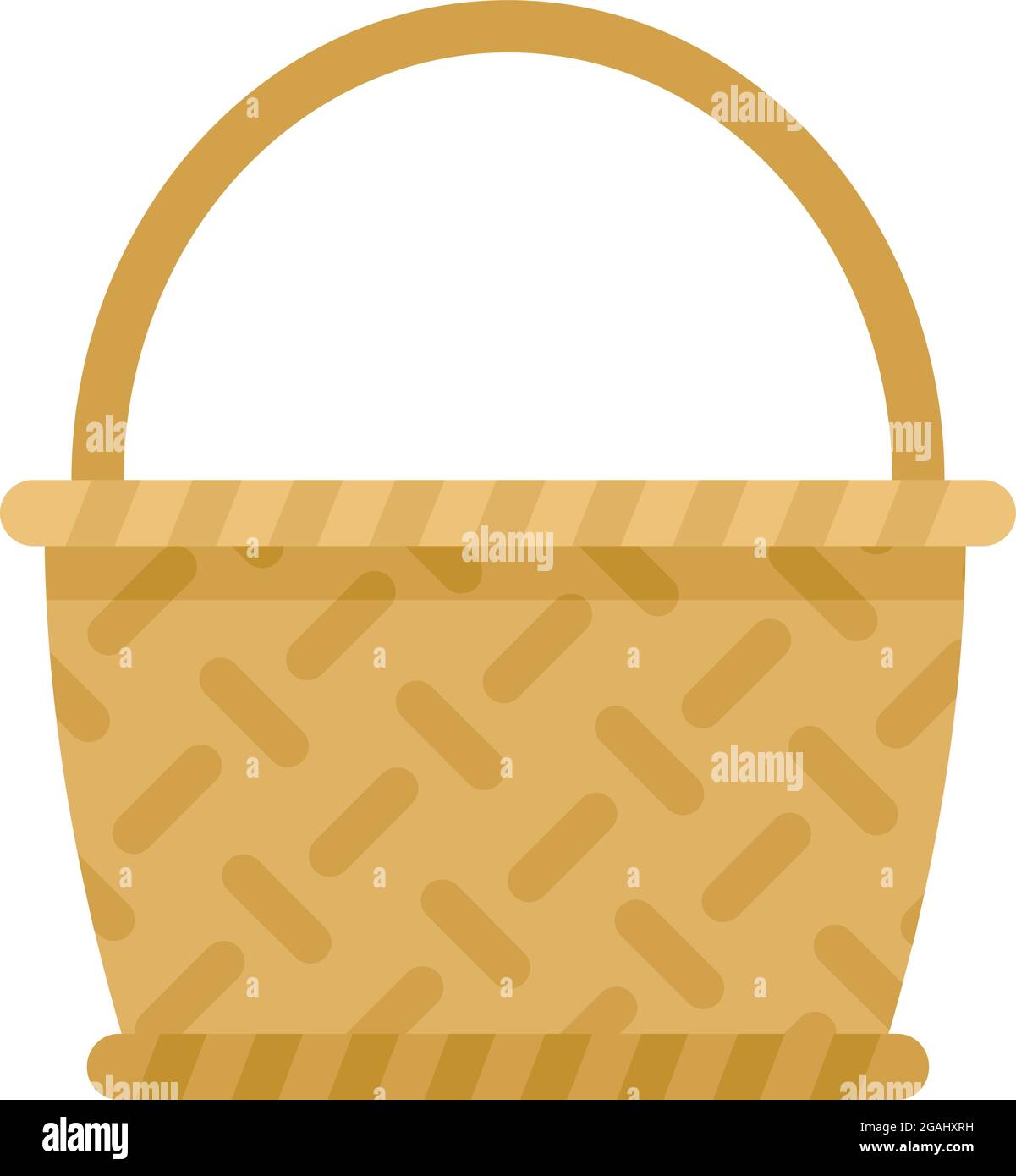 Bamboo wicker icon. Flat illustration of bamboo wicker vector icon isolated on white background Stock Vector
