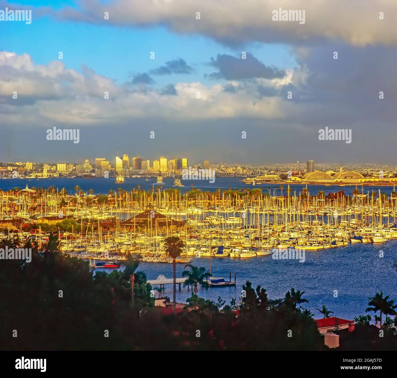 San Diego downtown and Shelter Island, California Stock Photo Alamy