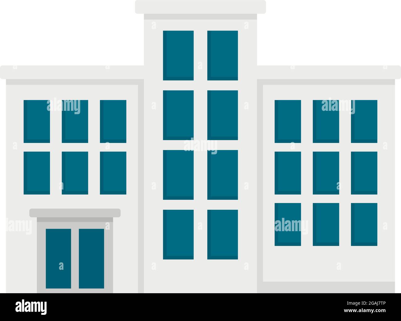 Mental hospital building icon. Flat illustration of mental hospital ...