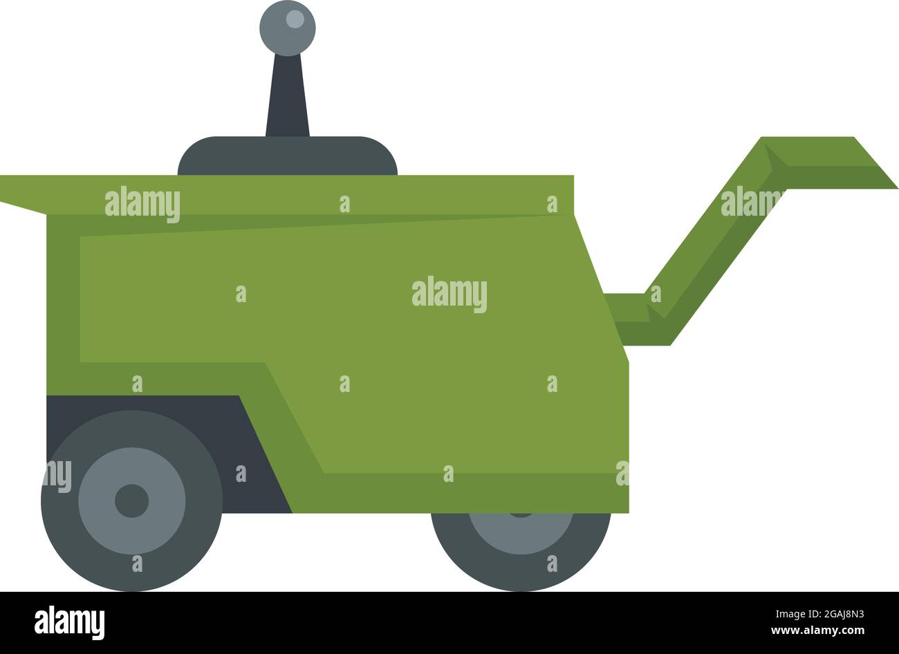 Family farm machine icon. Flat illustration of family farm machine ...