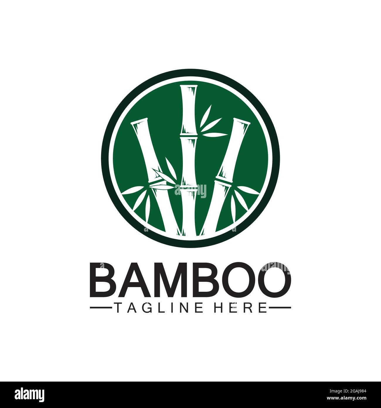Bamboo Logo Template vector icon illustration design Stock Vector