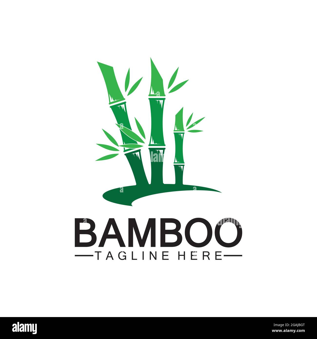 Bamboo Logo Template vector icon illustration design Stock Vector