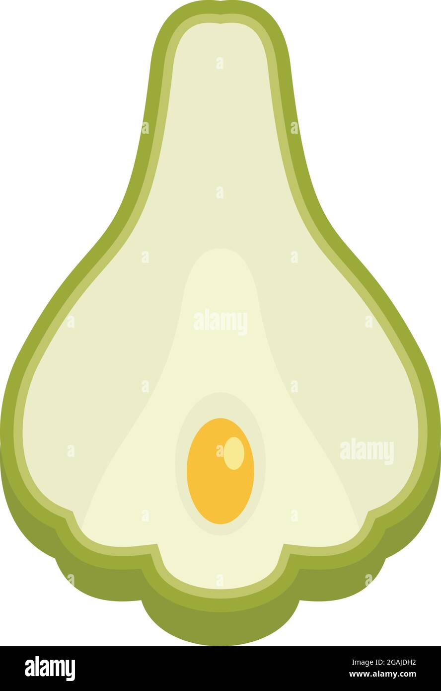 Chayote icon. Flat illustration of chayote vector icon isolated on ...
