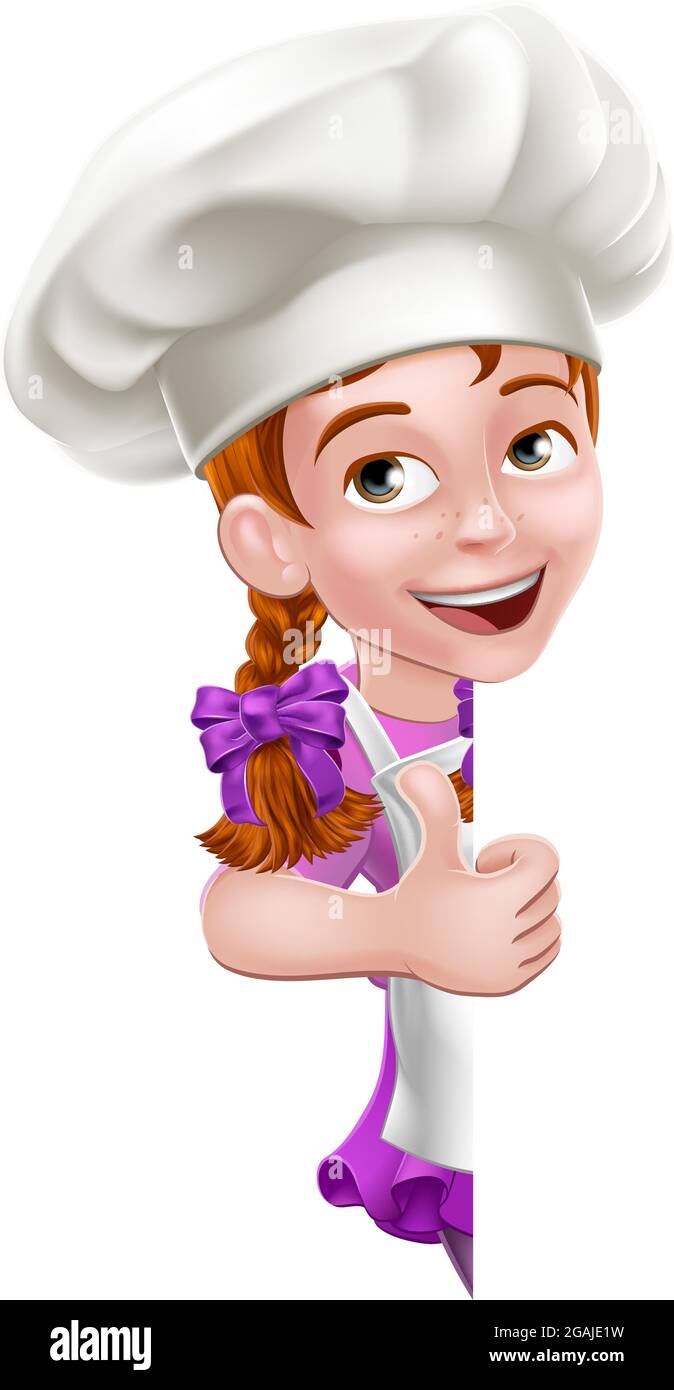 Kid Cartoon Girl Chef Cook Baker Child Sign Stock Vector Image & Art - Alamy Kid Cartoon Girl Chef Cook Baker Child Sign Stock Vector Image & Art - Alamy