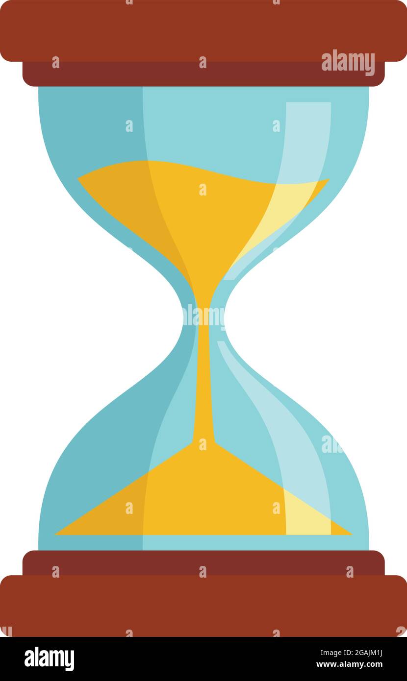 Hourglass icon. Flat illustration of hourglass vector icon isolated on ...