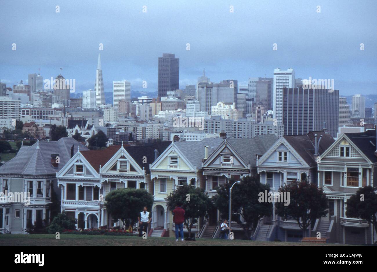 San Francisco, Alamo Square in the 90s Stock Photo - Alamy