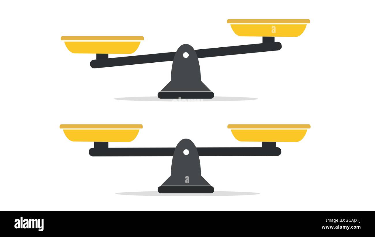Vector of set of different scales in a flat design on white background