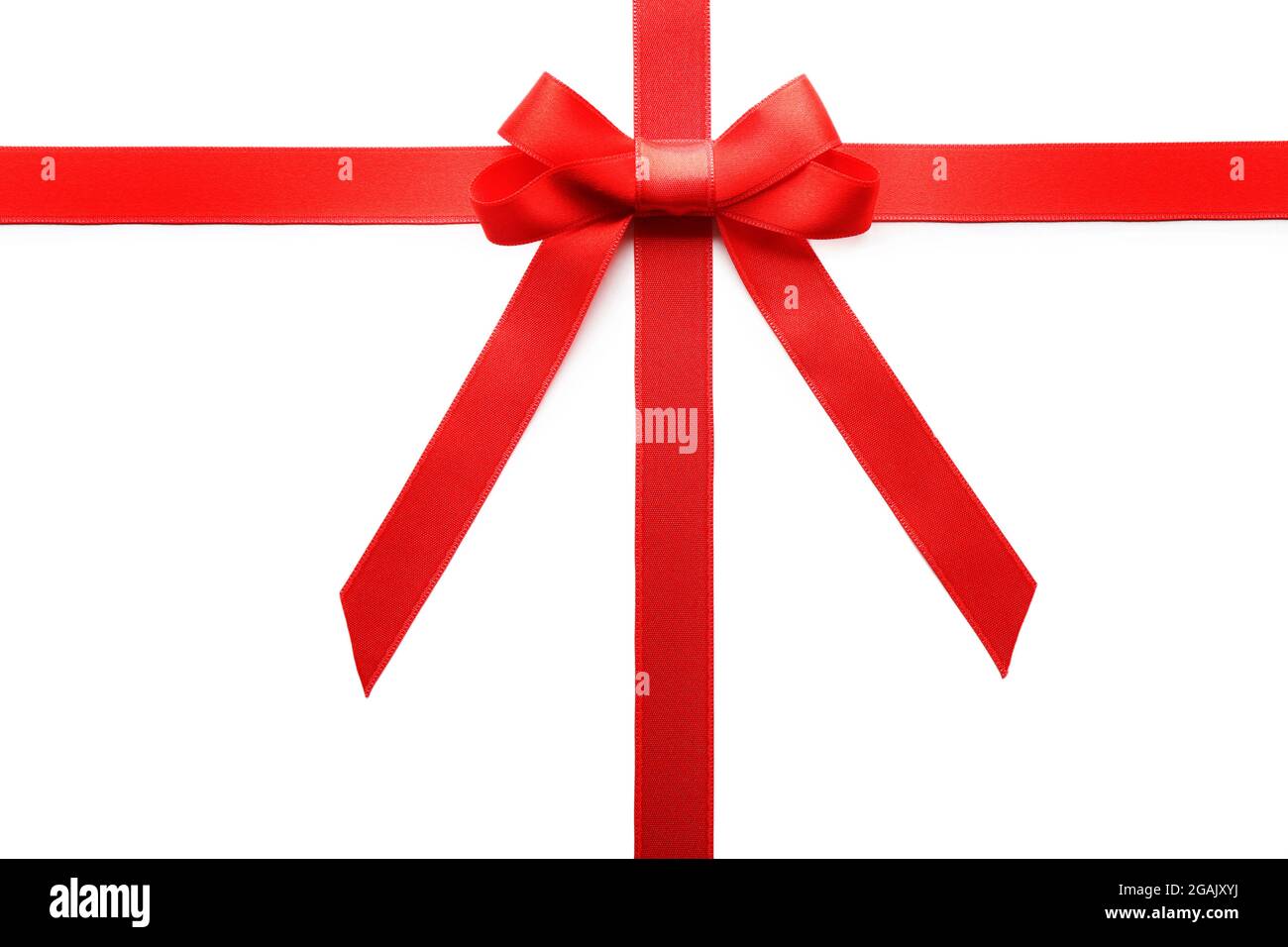 red bow and ribbons, isolated on white Stock Photo Alamy