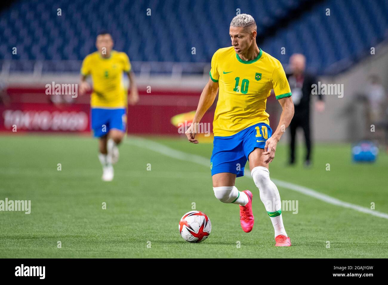 Tokyo, Japan. 31st July, 2021. T'QUIO, TO - 31.07.2021: TOKYO 2020 OLYMPIAD  TOKYO - Guilherme Arana do Brasil during the soccer game between Brazil and  Egypt at the Tokyo 2020 Olympic Games