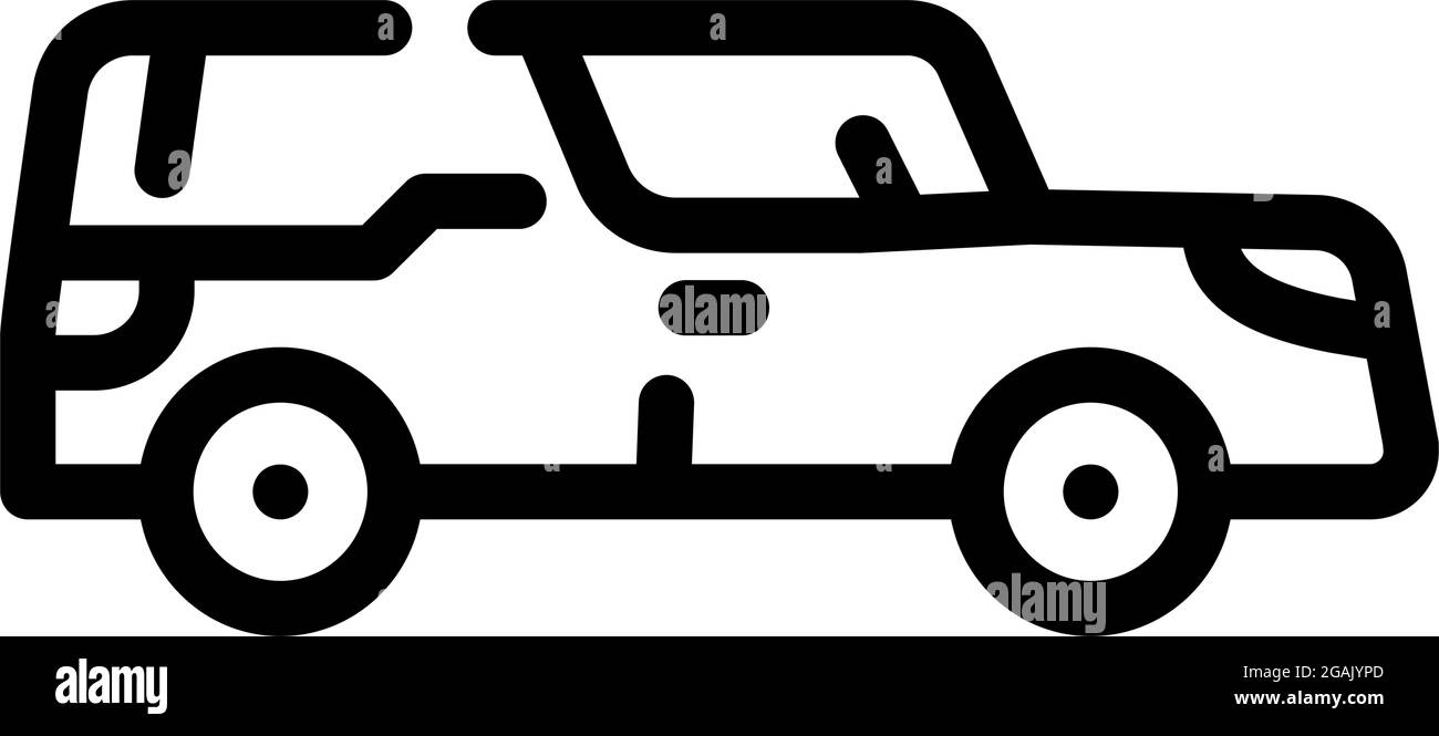 funeral hearse line icon vector illustration Stock Vector