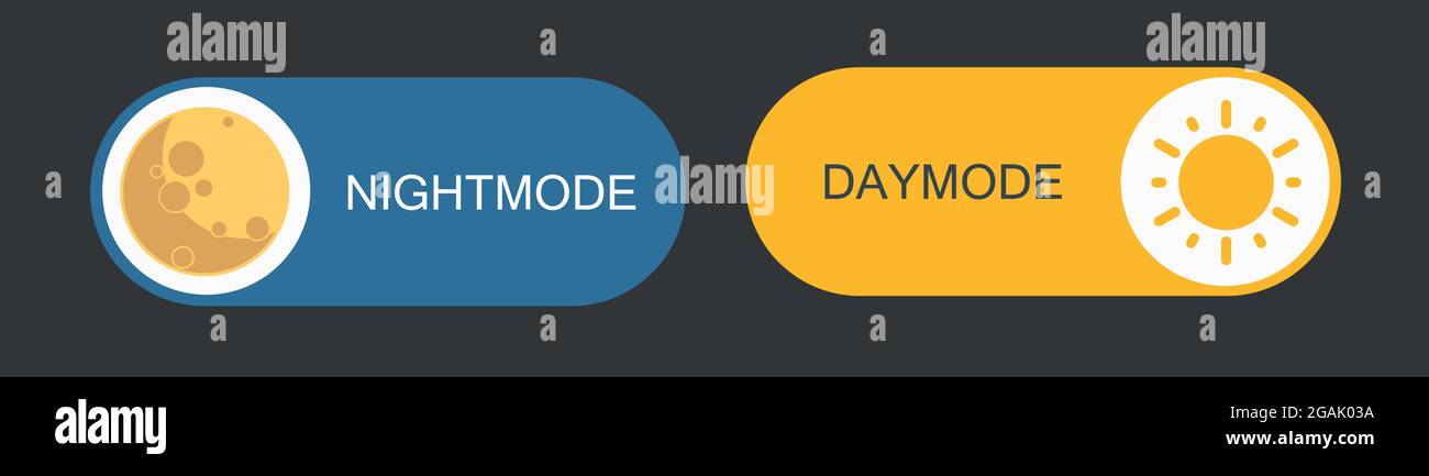 Daymode and Nightmode switch. Light filter toggle button. Sleeping mode ...