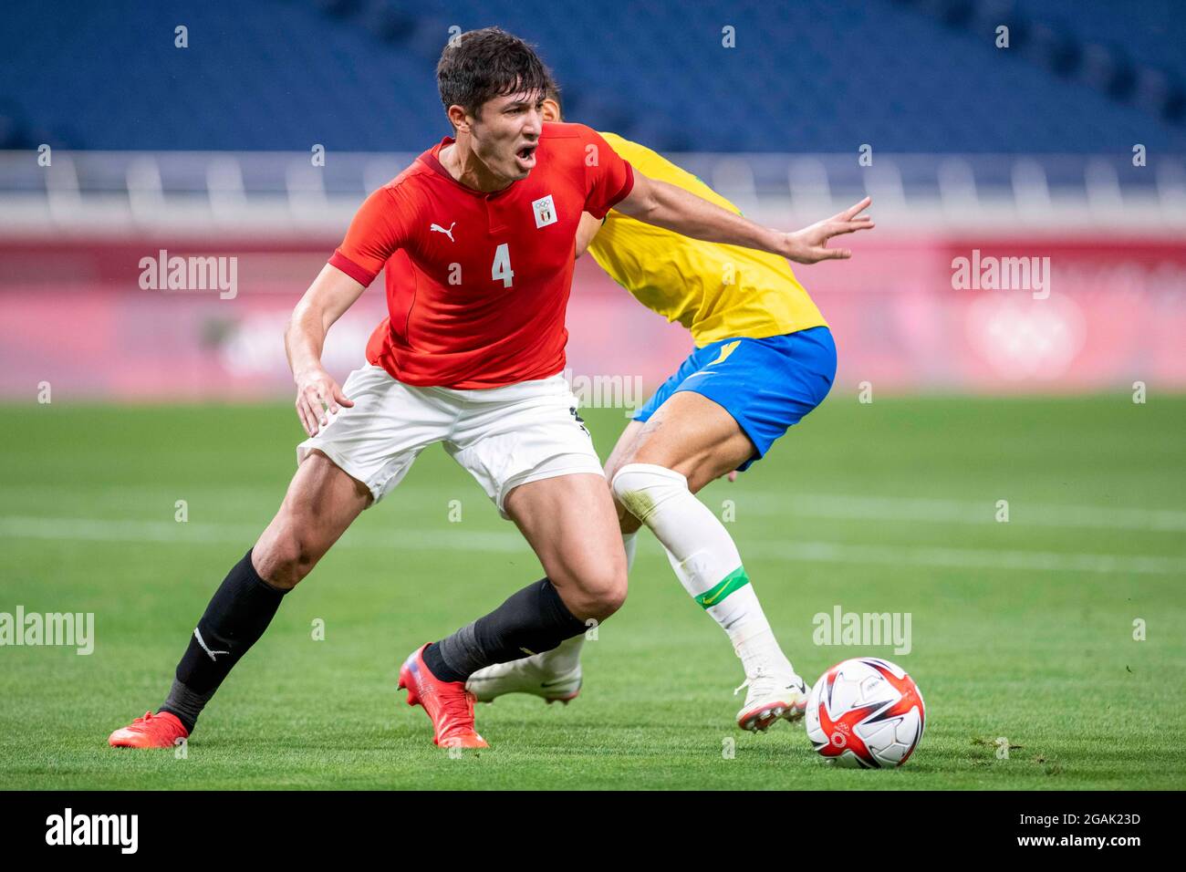 Tokyo, Japan. 31st July, 2021. T'QUIO, TO - 31.07.2021: TOKYO 2020 OLYMPIAD  TOKYO - Paulinho do Brasil during the soccer game between Brazil and Egypt  at the Tokyo 2020 Olympic Games held