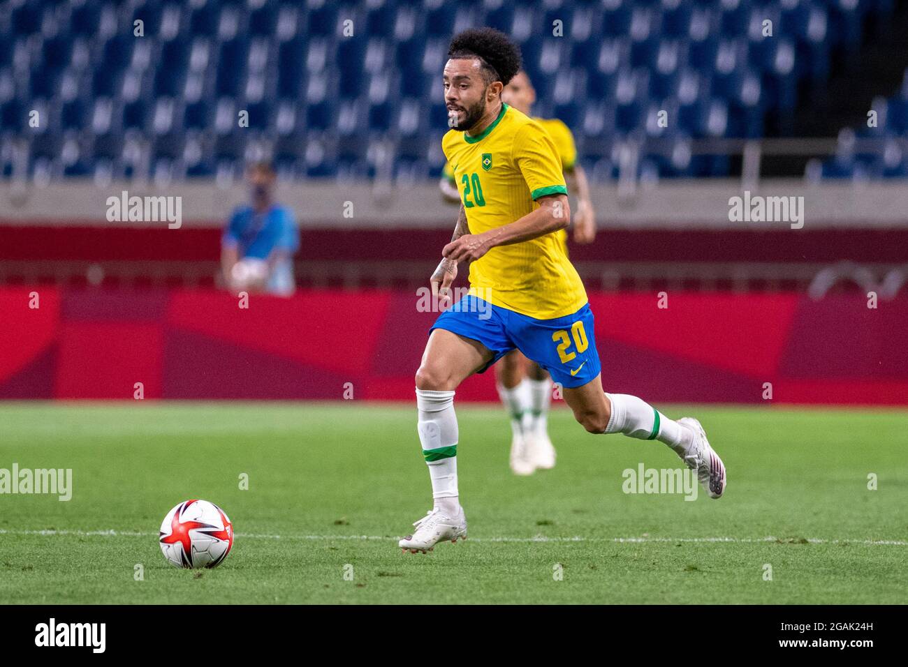 Tokyo, Japan. 31st July, 2021. T'QUIO, TO - 31.07.2021: TOKYO 2020 OLYMPIAD  TOKYO - Guilherme Arana do Brasil during the soccer game between Brazil and  Egypt at the Tokyo 2020 Olympic Games