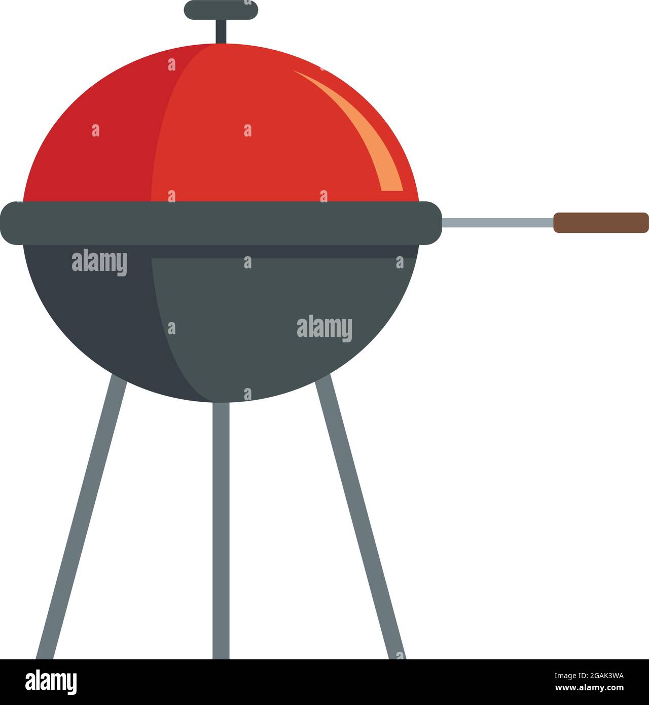 Home bbq equipment icon. Flat illustration of home bbq equipment vector ...