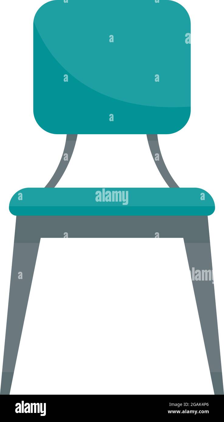 Leather outdoor chair icon. Flat illustration of leather outdoor chair ...