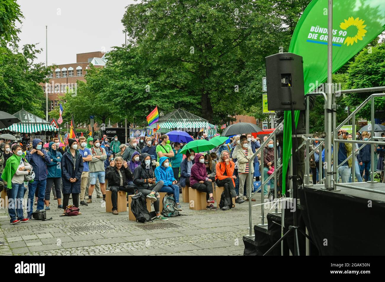 Kiel, 31. Juli 2021 Nord-Grüne starten in den Bundestagswahlkampf. Heute startete Bündnis90/ Die Grünen in Schleswig-Holstein in den Wahlkampf für die Stock Photo