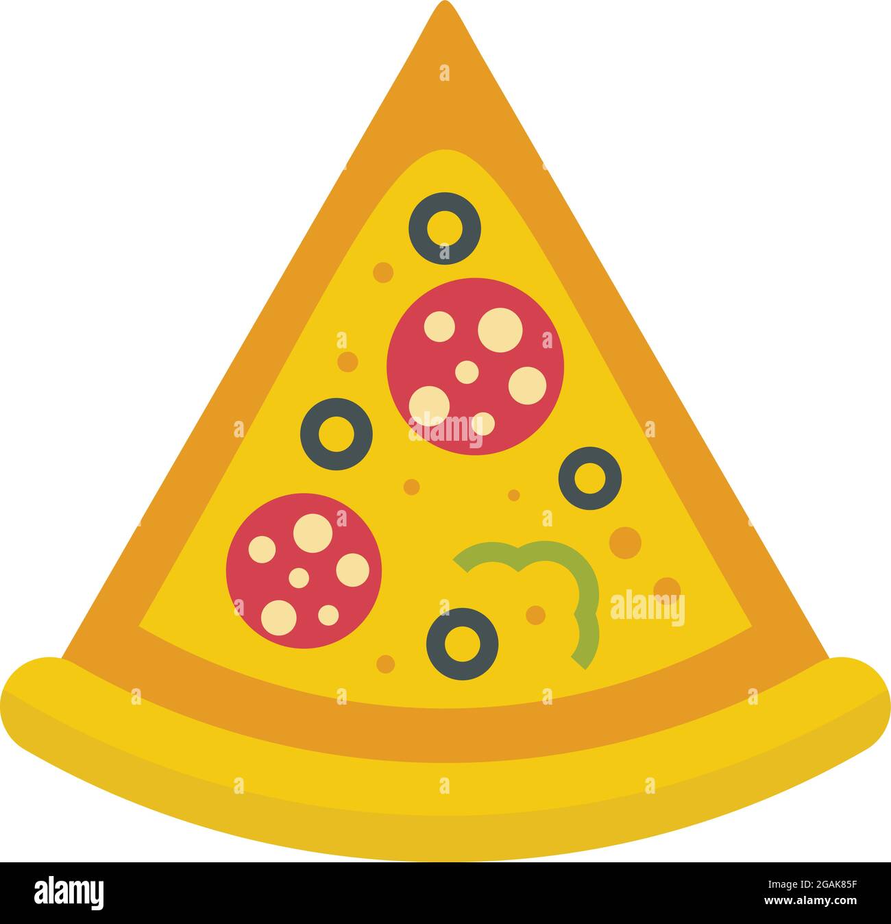 Delivery pizza slice icon. Flat illustration of delivery pizza slice vector  icon isolated on white background Stock Vector Image \u0026 Art - Alamy, image size:1300x1348