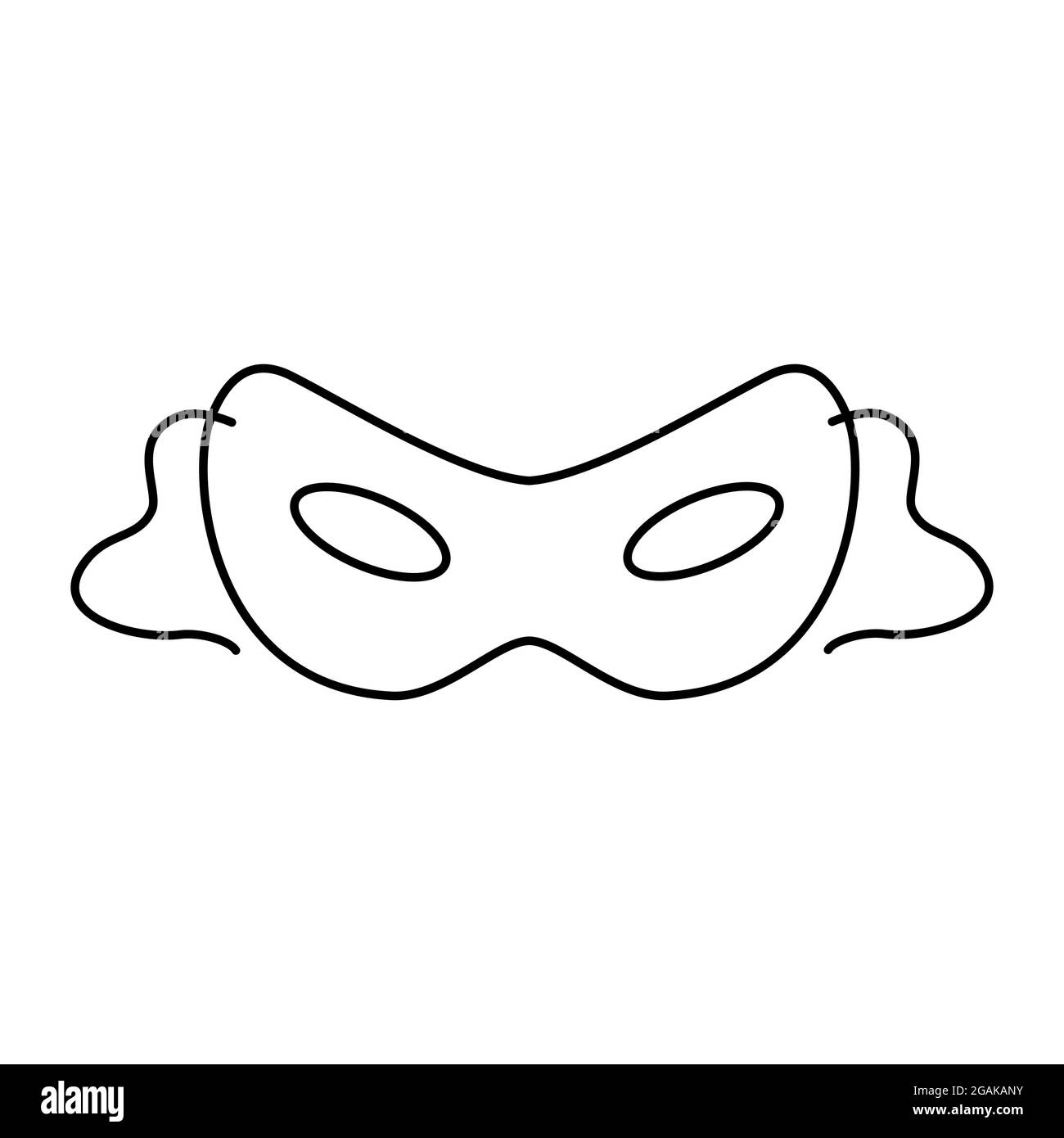 Eye mask outline icon. Vector sign isolated on white background