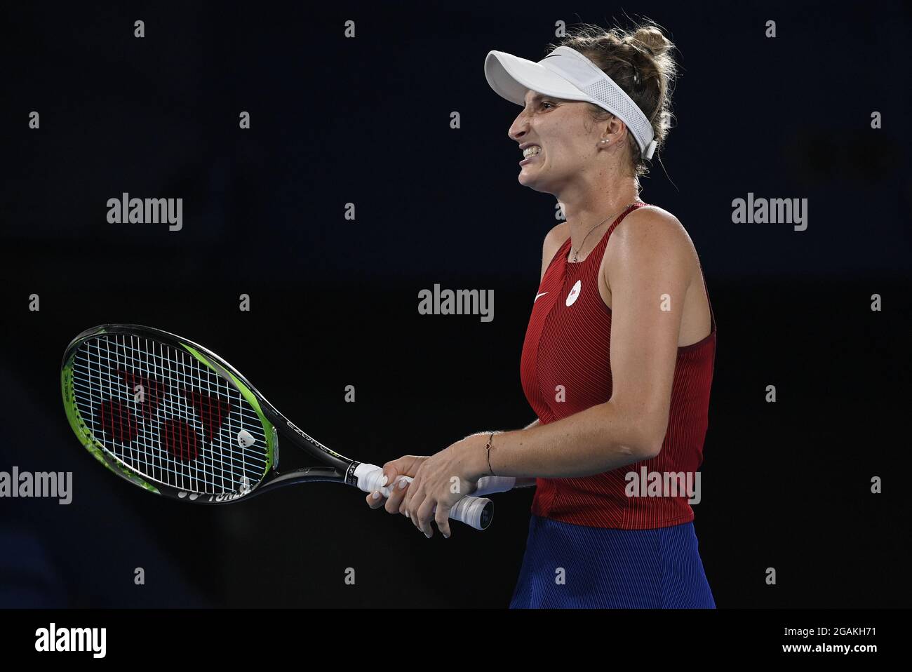 Marketa Vondrousova Of Czech Republic Reacts During The Gold Medal marketa-vondrousova-of-czech-republic-reacts-during-the-gold-medal