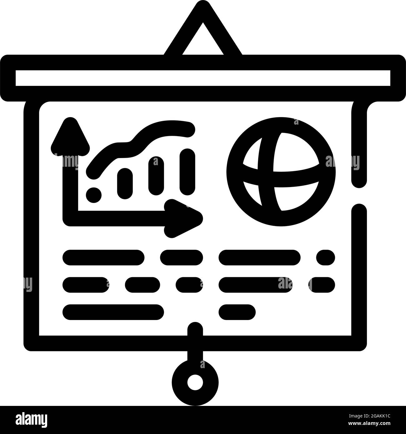 marketing presentation line icon vector illustration Stock Vector Image ...