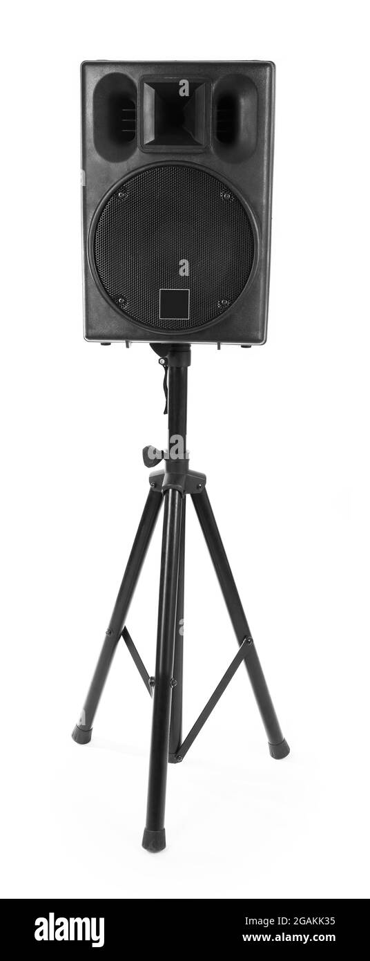 Big loudspeaker isolated on white background Stock Photo Alamy
