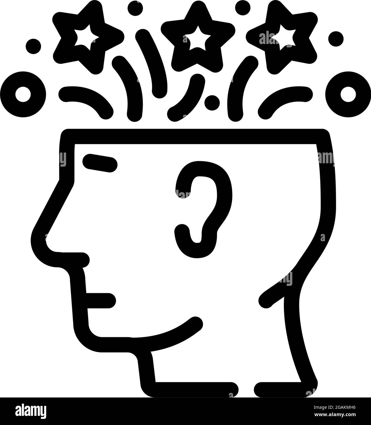 creative brainstorm line icon vector illustration Stock Vector Image ...