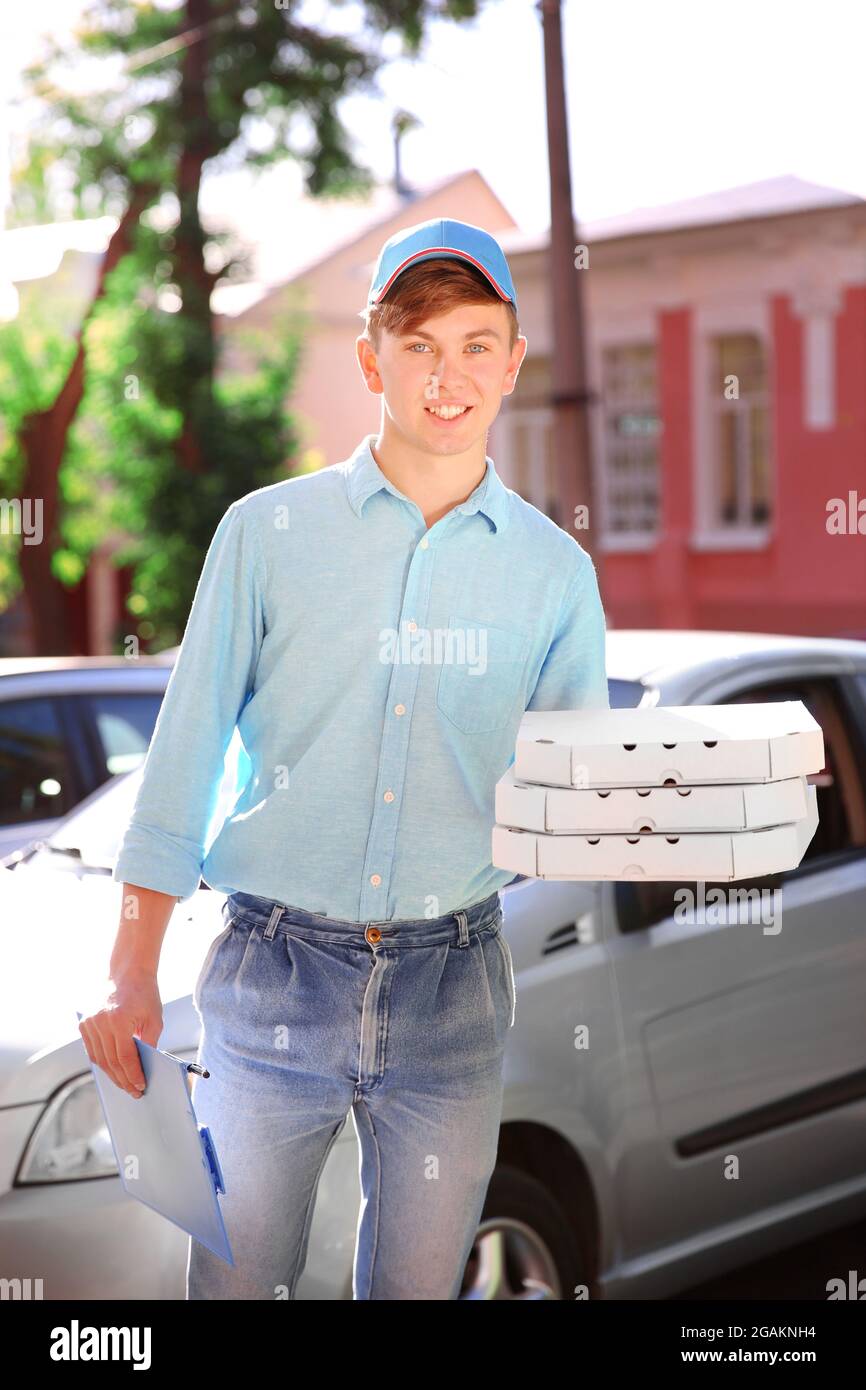 Pizza Delivery Car High Resolution Stock Photography And Images Alamy