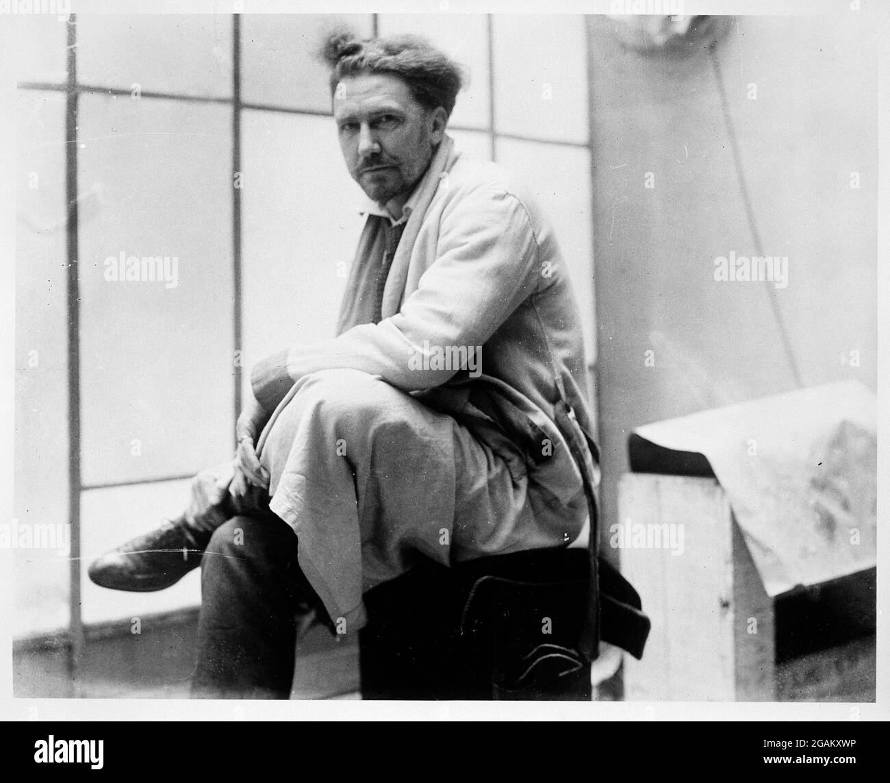 Photo of American expatriate modernist poet Ezra Pound (1885-1972), no location or date. (Photo by United States Information Agency/RBM Vintage Images) Stock Photo