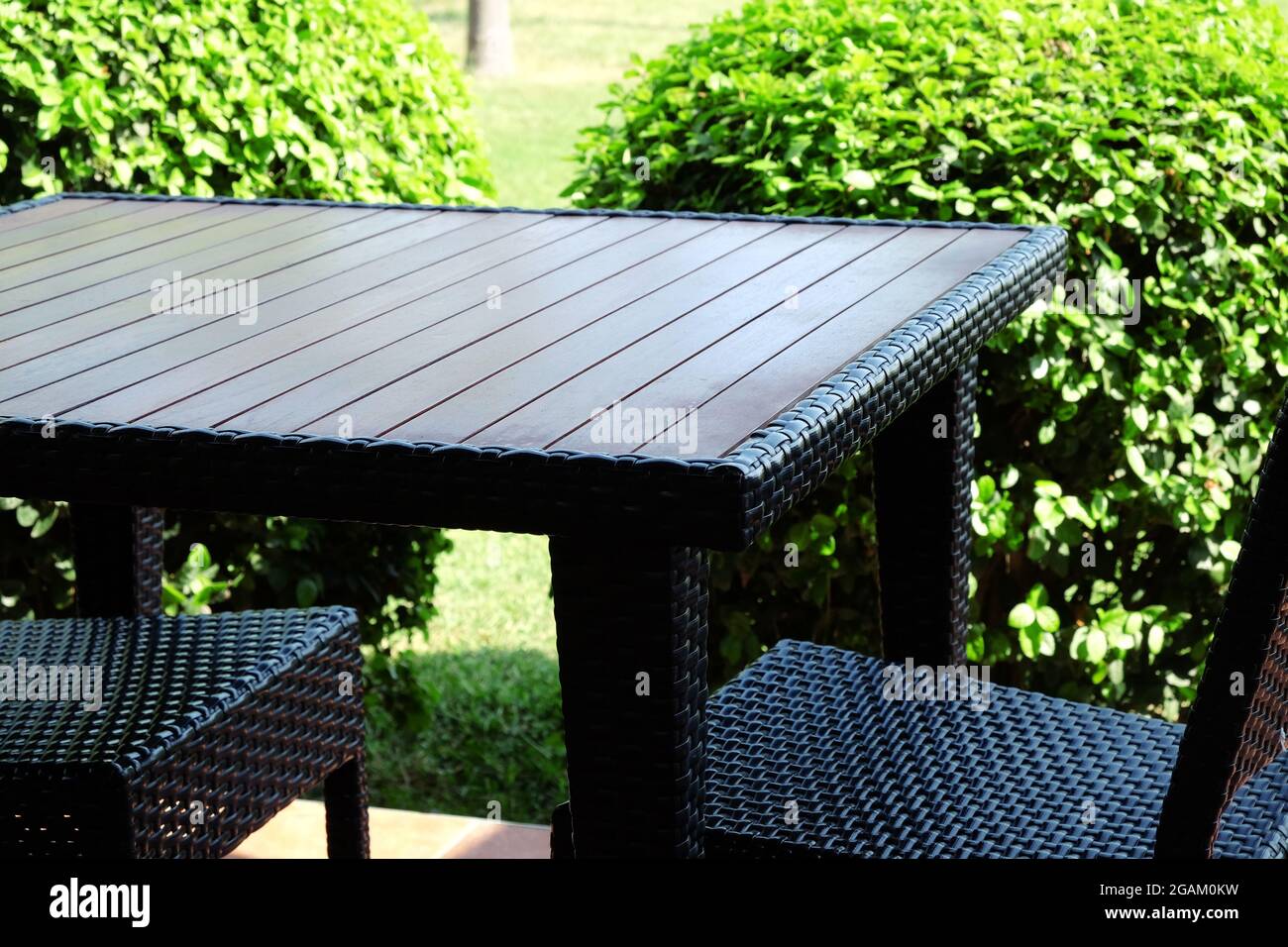 Empty seat and table in dining room of hotel Stock Photo - Alamy